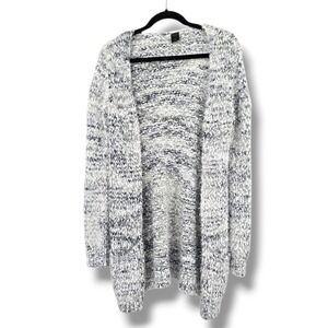 Madison Lilly Women's Cozy Knit Open Front Long Cardigan Sweater Size S Speckled